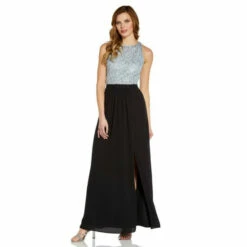 Adrianna Papell Shirred Side Slit Skirt For Female