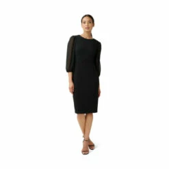 Adrianna Papell Chiffon And Crepe Sheath Dress For Female