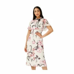 Adrianna Papell Printed Chiffon Midi Dress For Female