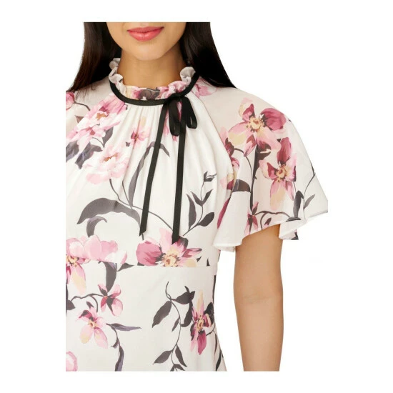 Adrianna Papell Printed Chiffon Midi Dress For Female - Image 2