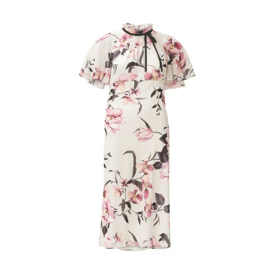 Adrianna Papell Printed Chiffon Midi Dress For Female - Image 5