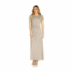 Papell Studio Beaded Long Dress For Female