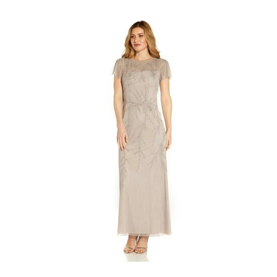 Papell Studio Beaded Long Dress For Female