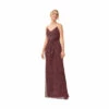 Adrianna Papell Metallic Crinkle Gown For Female