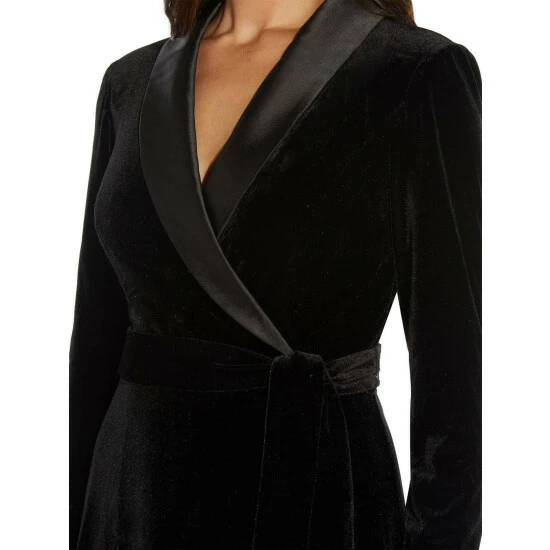 Adrianna Papell Velvet Tuxedo Dress For Female - Image 2