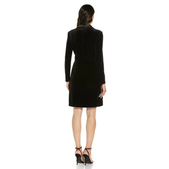 Adrianna Papell Velvet Tuxedo Dress For Female - Image 3