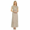 Papell Studio Beaded Blouson Gown For Female