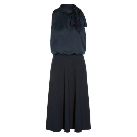 Adrianna Papell Satin Crepe Halter Bias Dress For Female - Image 5