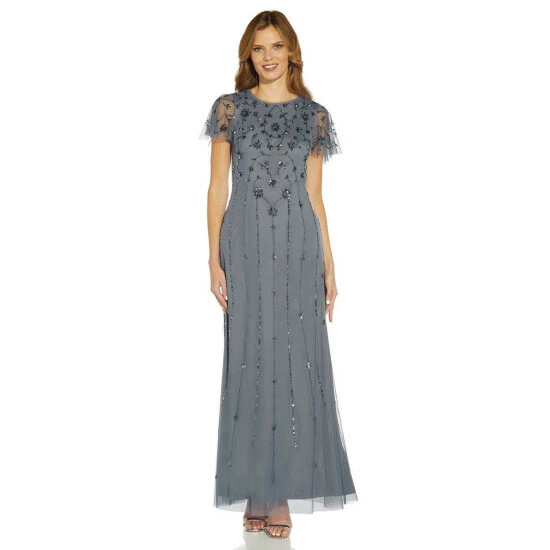 Papell Studio Beaded Long Gown For Female - Image 6