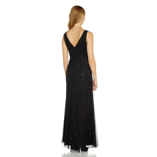 Papell Studio Beaded Mermaid Gown For Female - Image 3