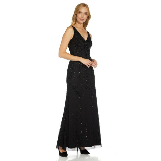 Papell Studio Beaded Mermaid Gown For Female - Image 4