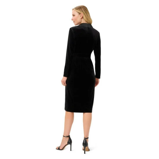 Adrianna Papell Velvet Tuxedo Dress For Female - Image 2