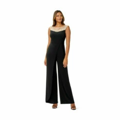Adrianna Papell Pearl Beaded Jersey Jumpsuit For Female