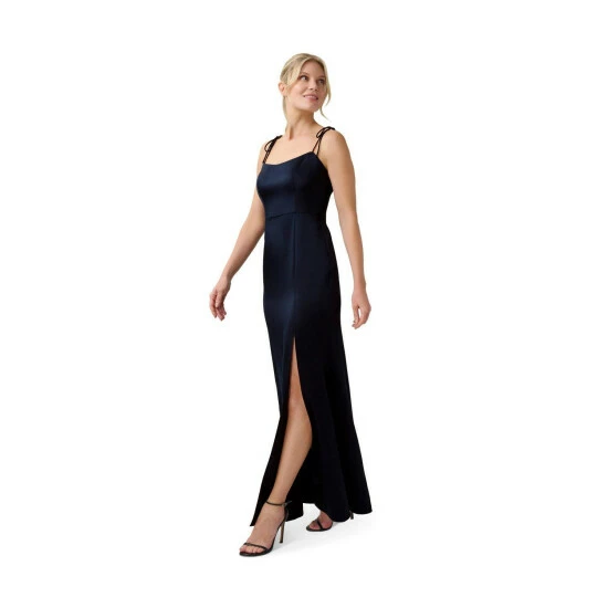 Adrianna Papell Satin Crepe Gown For Female