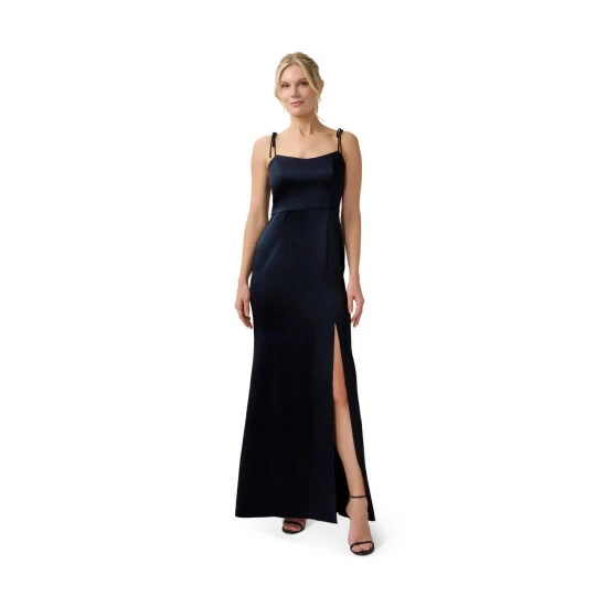 Adrianna Papell Satin Crepe Gown For Female - Image 4