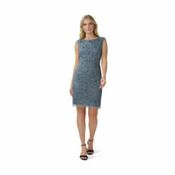 Papell Studio Beaded Short Dress For Female