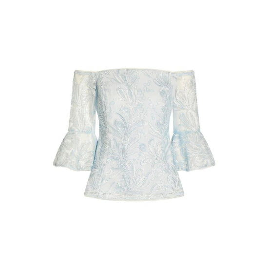 Adrianna Papell Soutache Off Shoulder Top For Female - Image 5