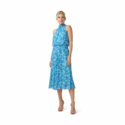 Adrianna Papell Chiffon Printed Bias Dress For Female