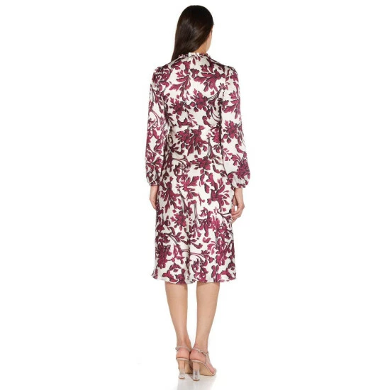 Adrianna Papell Scroll Printed Bias Dress For Female - Image 3