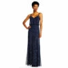 Adrianna Papell Blouson Beaded Gown For Female