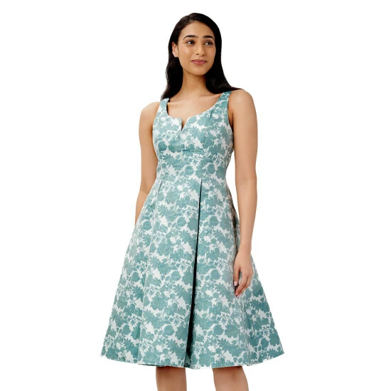 Adrianna Papell Jacquard Fit And Flare Dress For Female