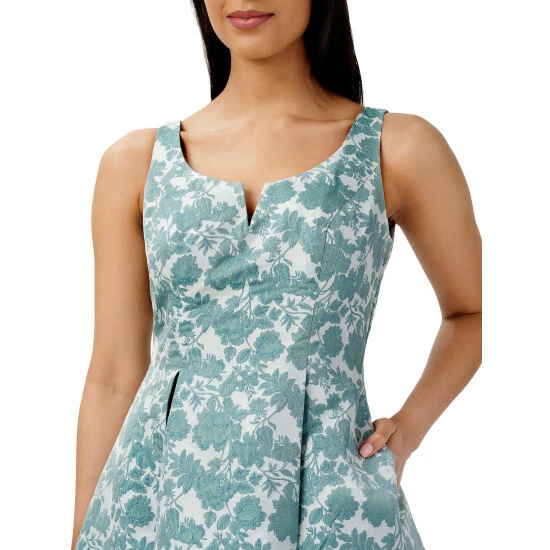 Adrianna Papell Jacquard Fit And Flare Dress For Female - Image 2