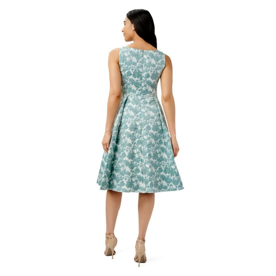 Adrianna Papell Jacquard Fit And Flare Dress For Female - Image 3