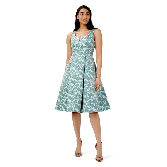 Adrianna Papell Jacquard Fit And Flare Dress For Female - Image 4