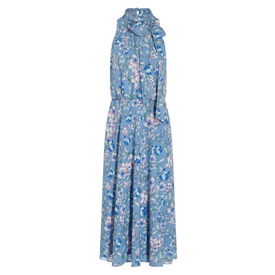 Adrianna Papell Floral Printed Tie Neck Dress For Female - Image 5