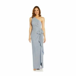 Adrianna Papell Metallic Knit Gown For Female