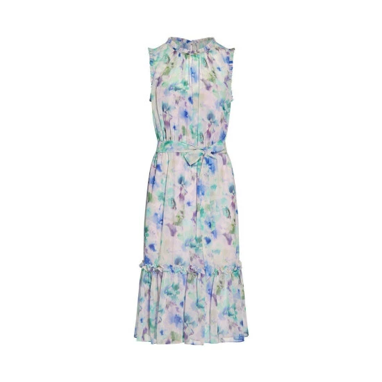 Adrianna Papell Watercolor Chiffon Print Dress For Female - Image 5